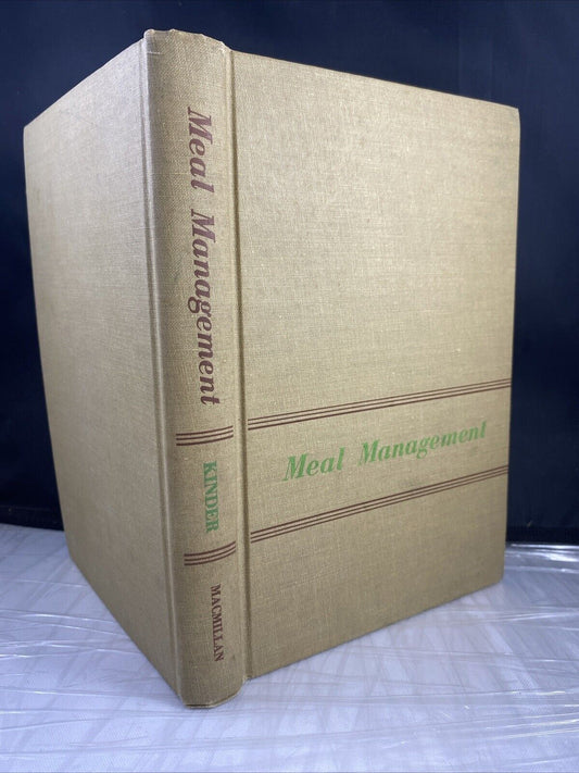 Vintage 1950s College Textbook Meal Management Faye Kinder Meal Planning Prep