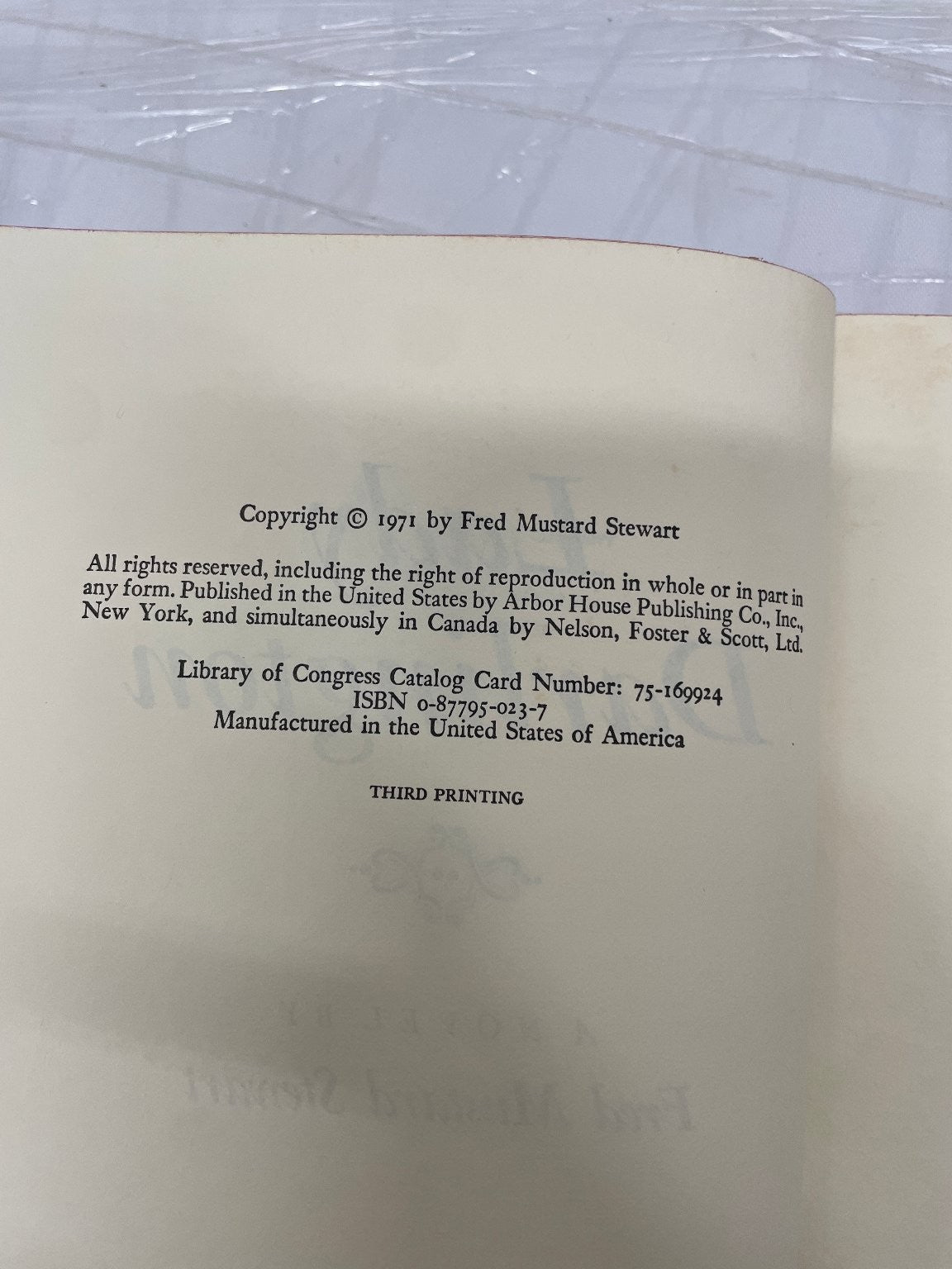 Lady Darlington Fred Mustard Stewart Third Printing 1971 Novel