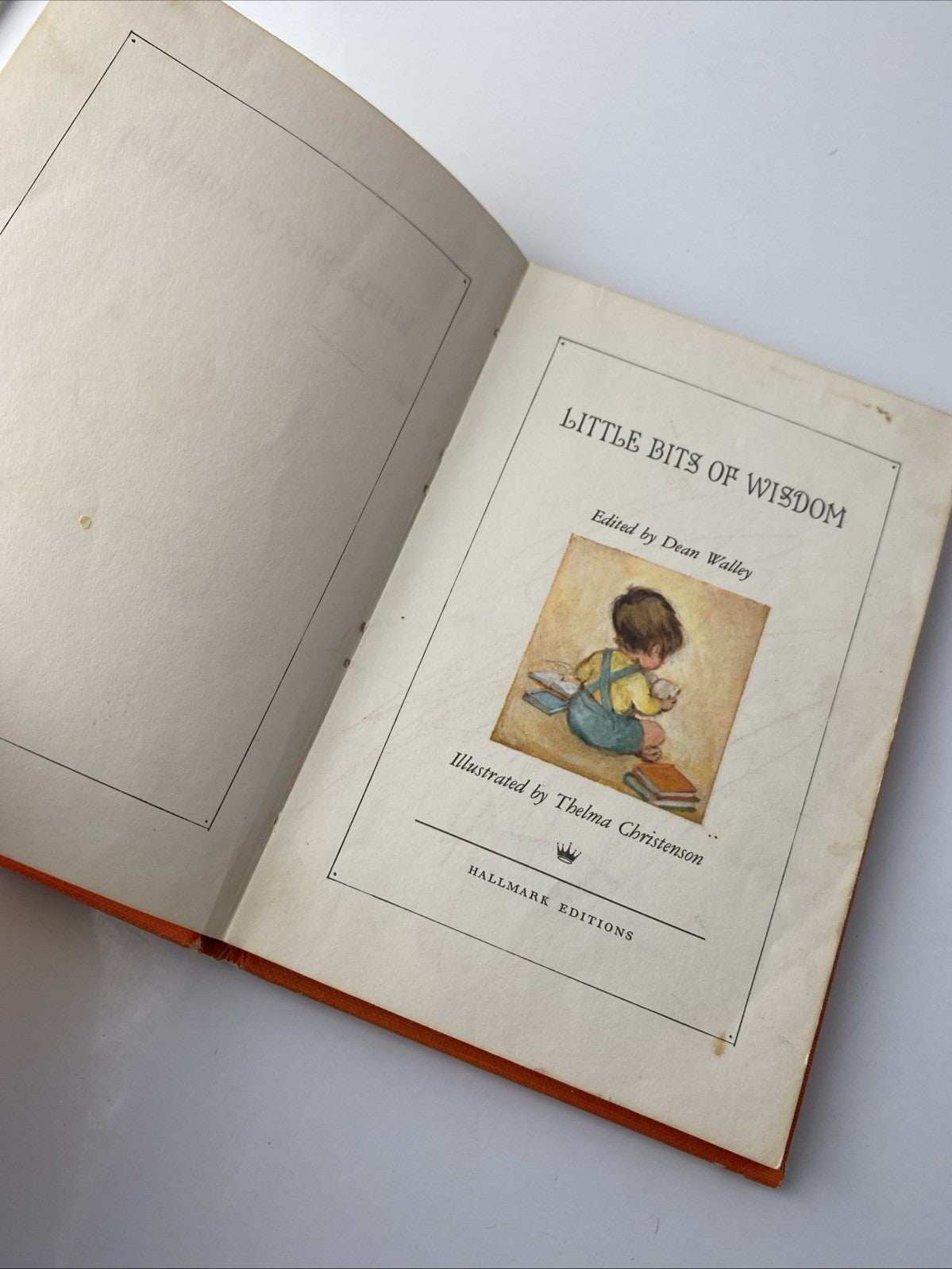 Vintage Poetry Book Little Bits of Wisdom Dean Walley  Christenson Hallmark 1967