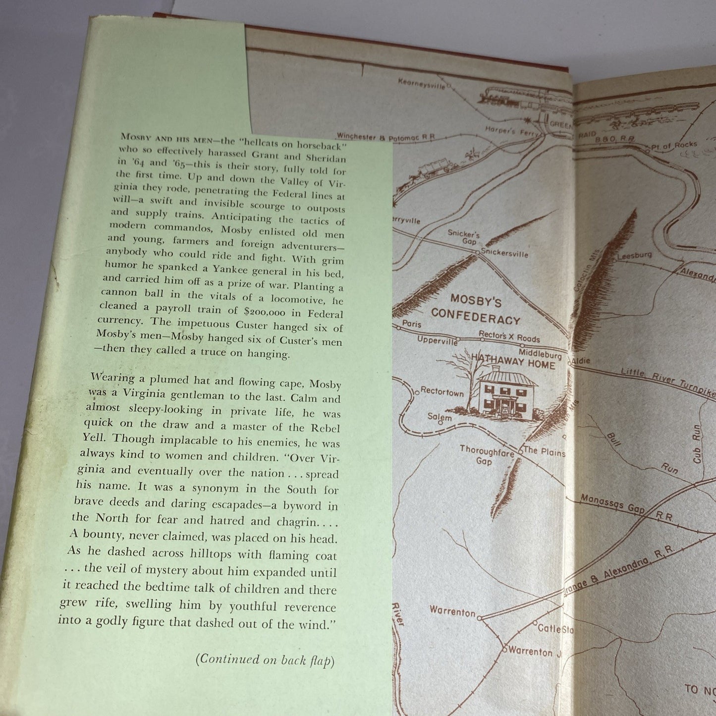 American Historical Fict. Ranger Mosby Virgil Carrington Jones 1st Ed 2nd Print