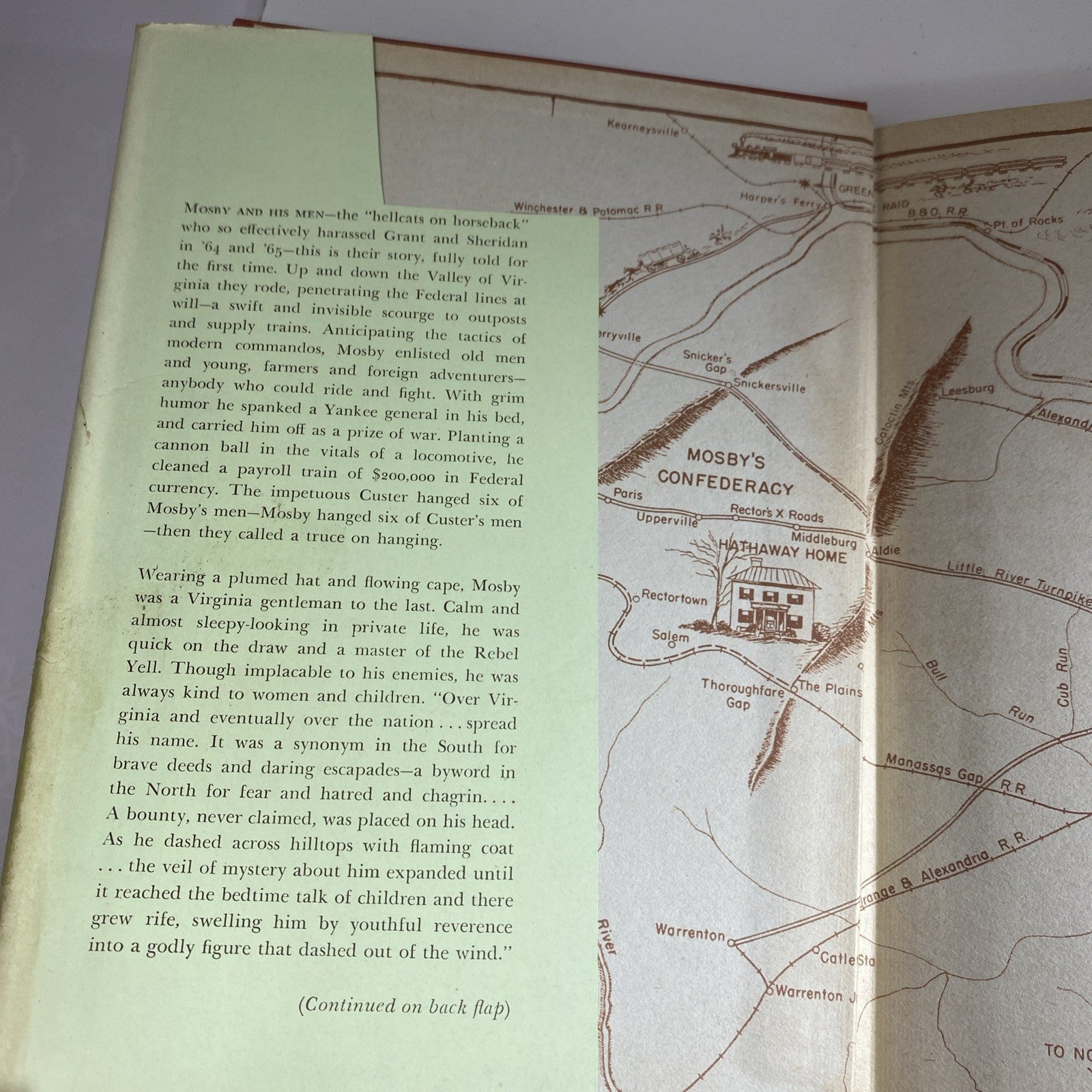 American Historical Fict. Ranger Mosby Virgil Carrington Jones 1st Ed 2nd Print