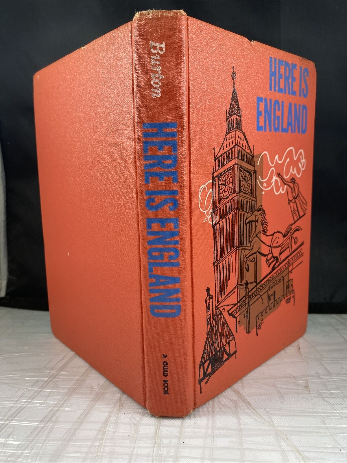 Vintage 60s Here Is England By Elizabeth Burton Hardcover Vintage Unique Binding