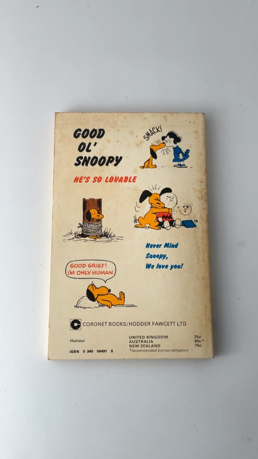 Good Ol' Snoopy by Charles M. Schulz Coronet Edition 1968 Illustrated