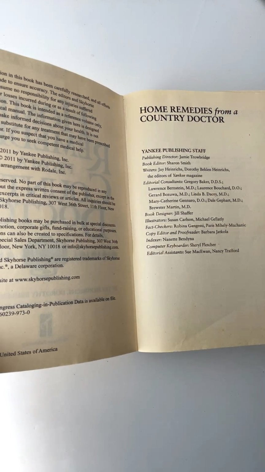 Home Remedies from a Country Doctor Heinrichs 2011 Drug-Free Guide Skyhorse