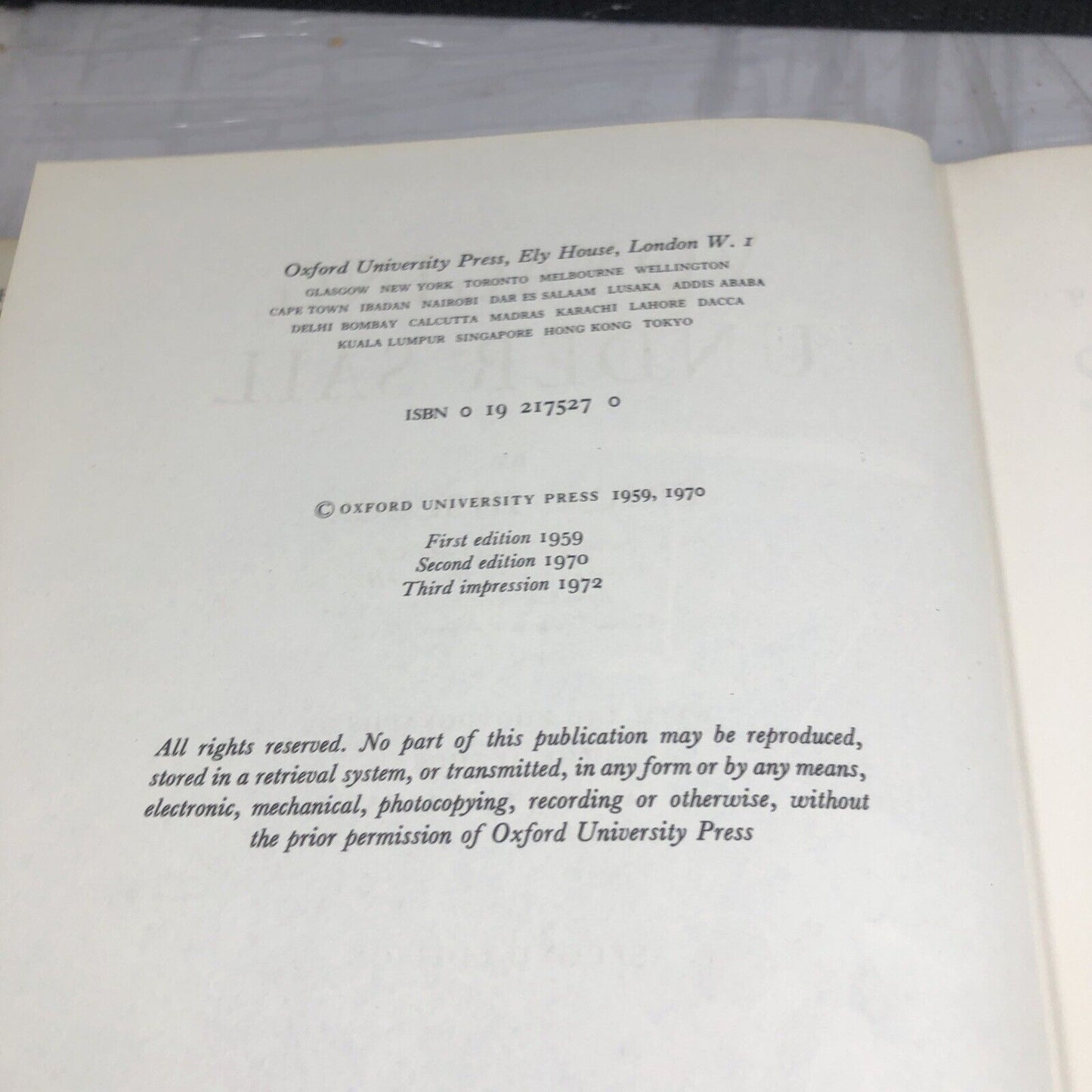 VOYAGING UNDER SAIL * ERIC C. HISCOCK HC/DJ/2nd '72 Oxford University GORGEOUS!