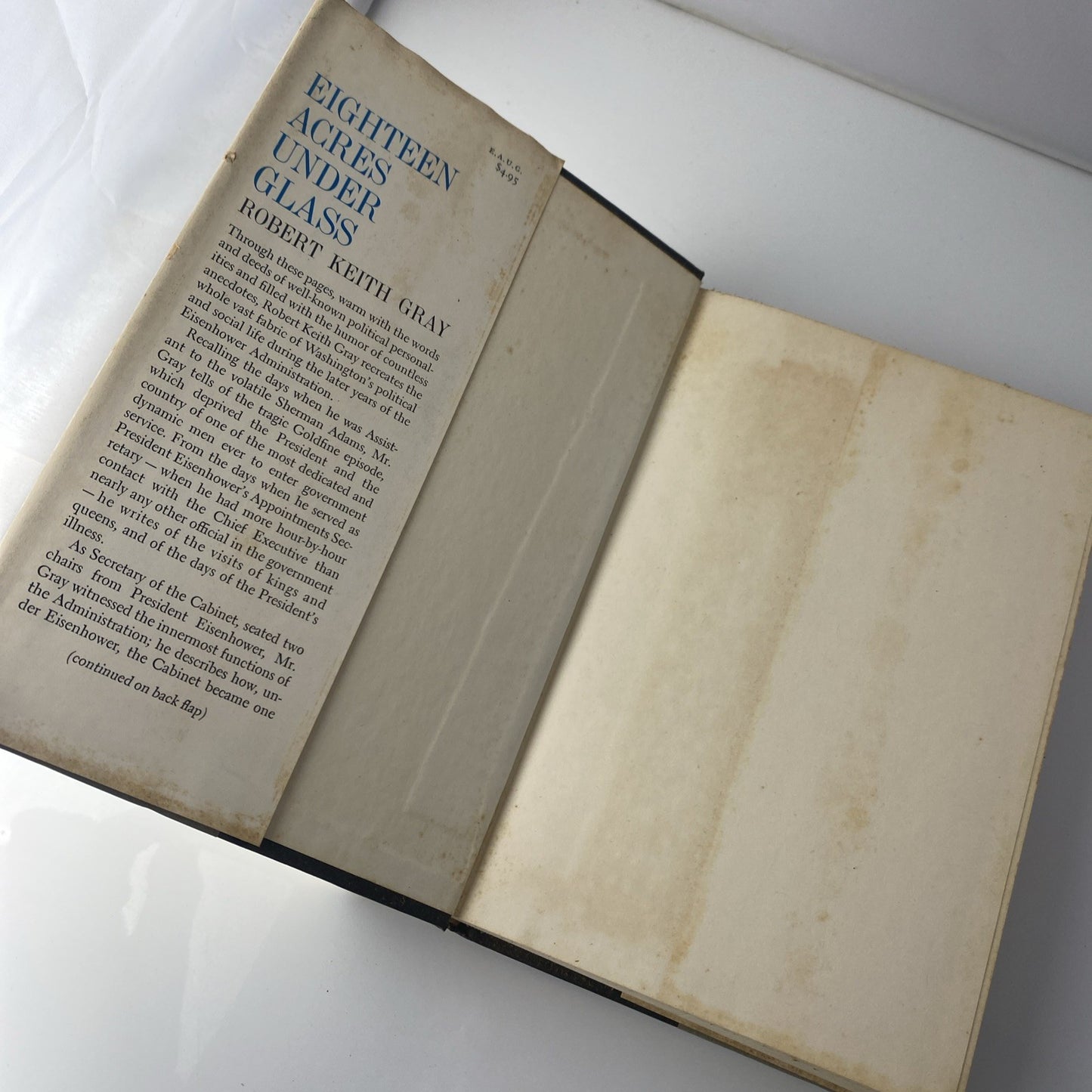 Eighteen Acres Under Glass by Robert Keith Gray (1962, Hardcover) FIRST EDITION