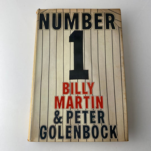 Number 1 Billy Martin Peter Golenbock 1980 2nd Printing Baseball Bio Delacorte