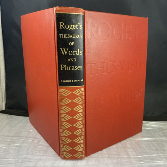 Vintage 1947 Roget's Thesaurus of Words and Phrases 40s Red Unmarked Book