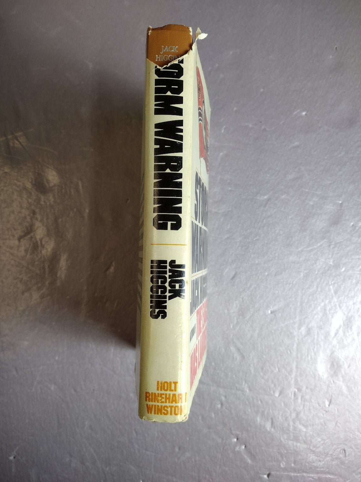 Storm Warning Jack Higgins 1976 First Edition WWII Thriller Holt Rinehart