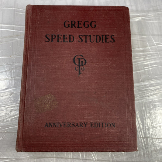 Gregg Speed Studies Anniversary Edition Antique Short Hand Textbook Writing Rare