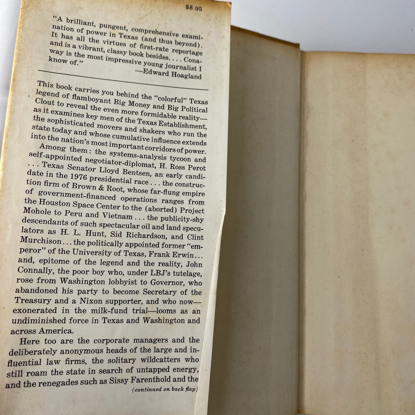 The Texans James Conaway 1976 First Edition Texas Politics Knopf history