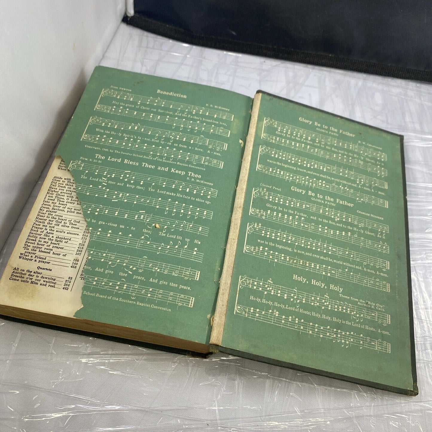 The Broadman Hymnal 1940 Green Hardcover Vintage Rare Cover Variant Christian