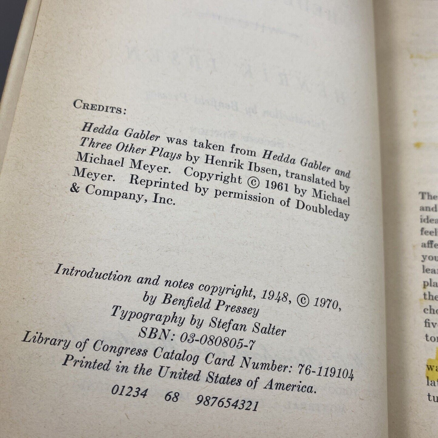 Four Plays by Henrik Ibsen 1970 Nelson Classics HCDJ Vintage PPB Literature