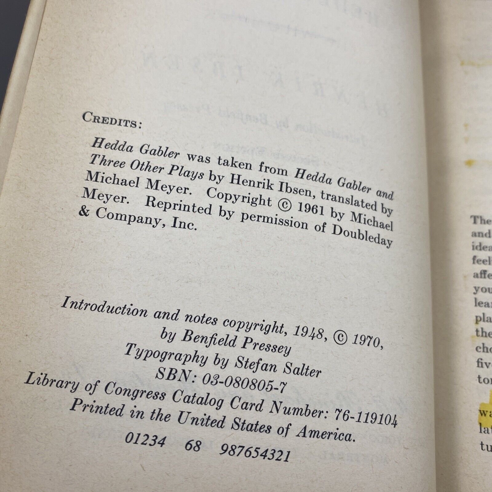 Four Plays by Henrik Ibsen 1970 Nelson Classics HCDJ Vintage PPB Literature