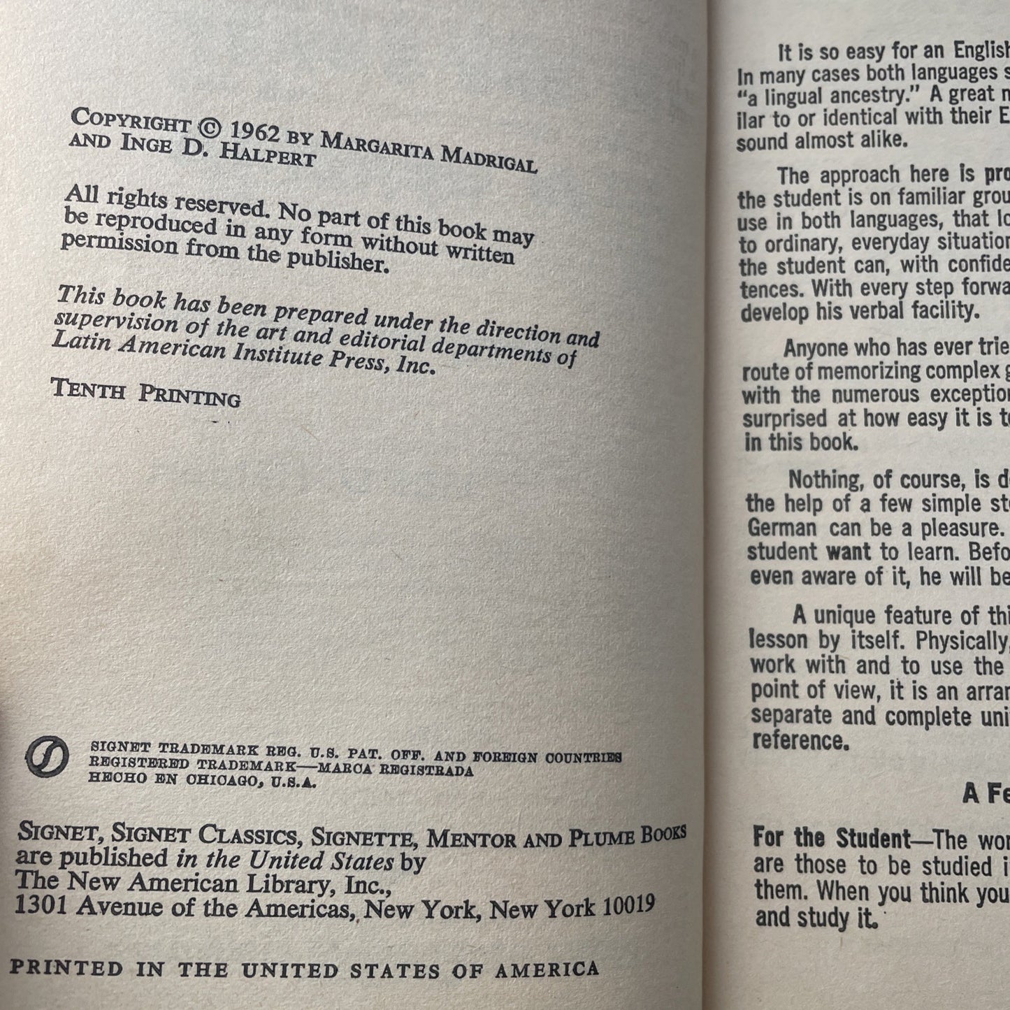 Vintage See It & Say It in German A Signet Language Book by Margarita Madrigal
