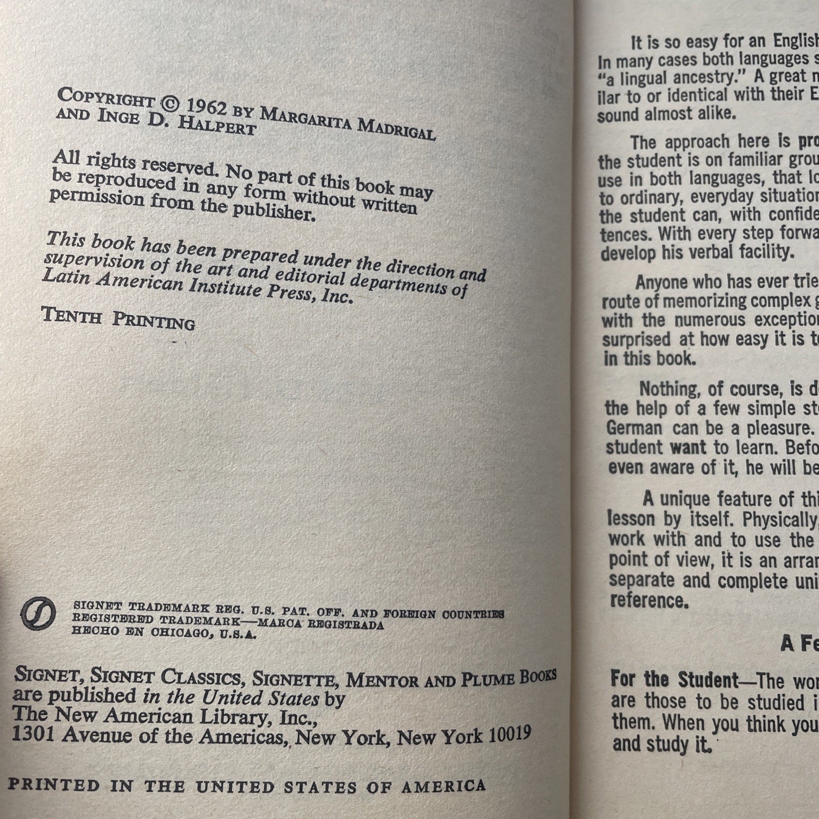Vintage See It & Say It in German A Signet Language Book by Margarita Madrigal