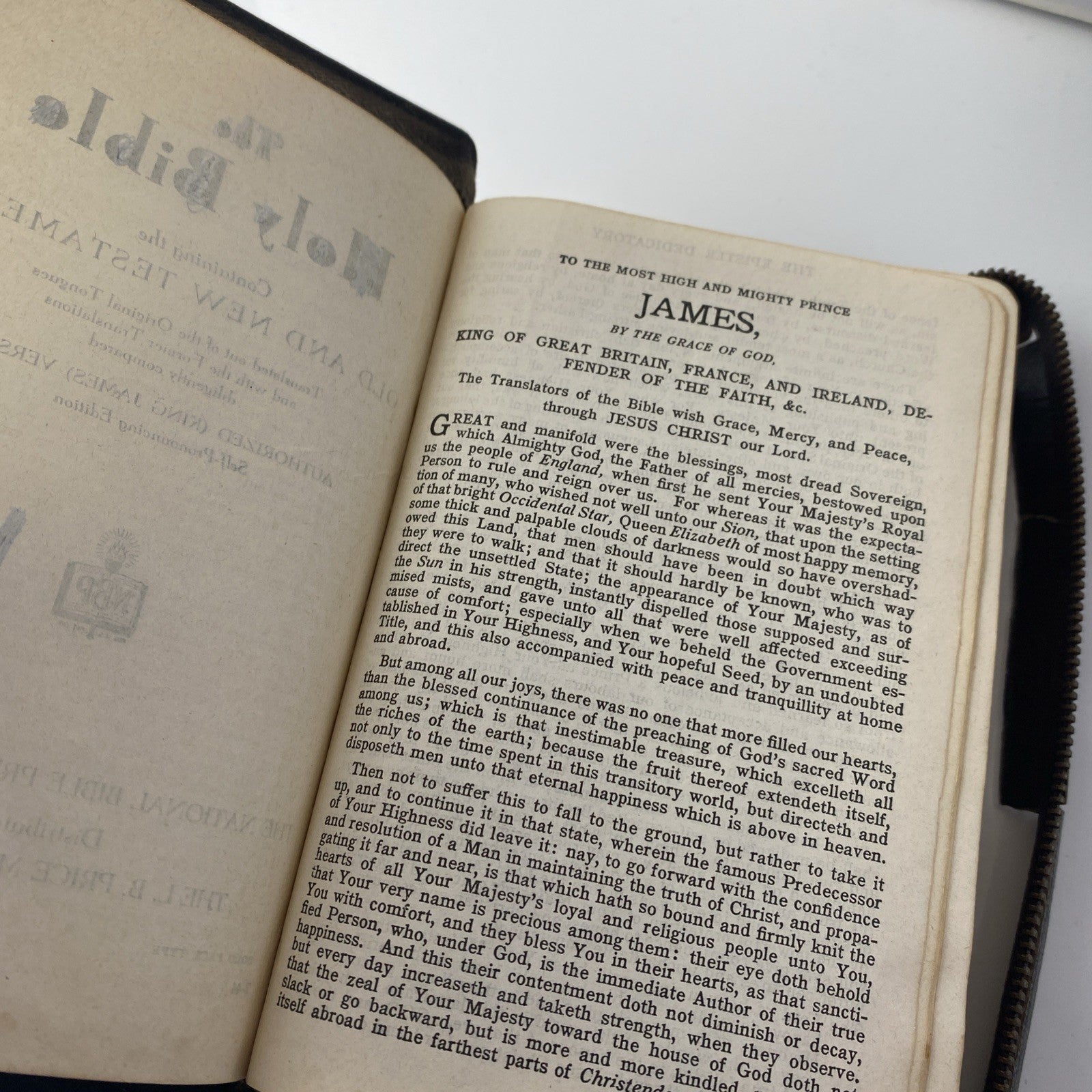 Holy Bible King James Version Self Pronouncing The John C. Winston Co Antique