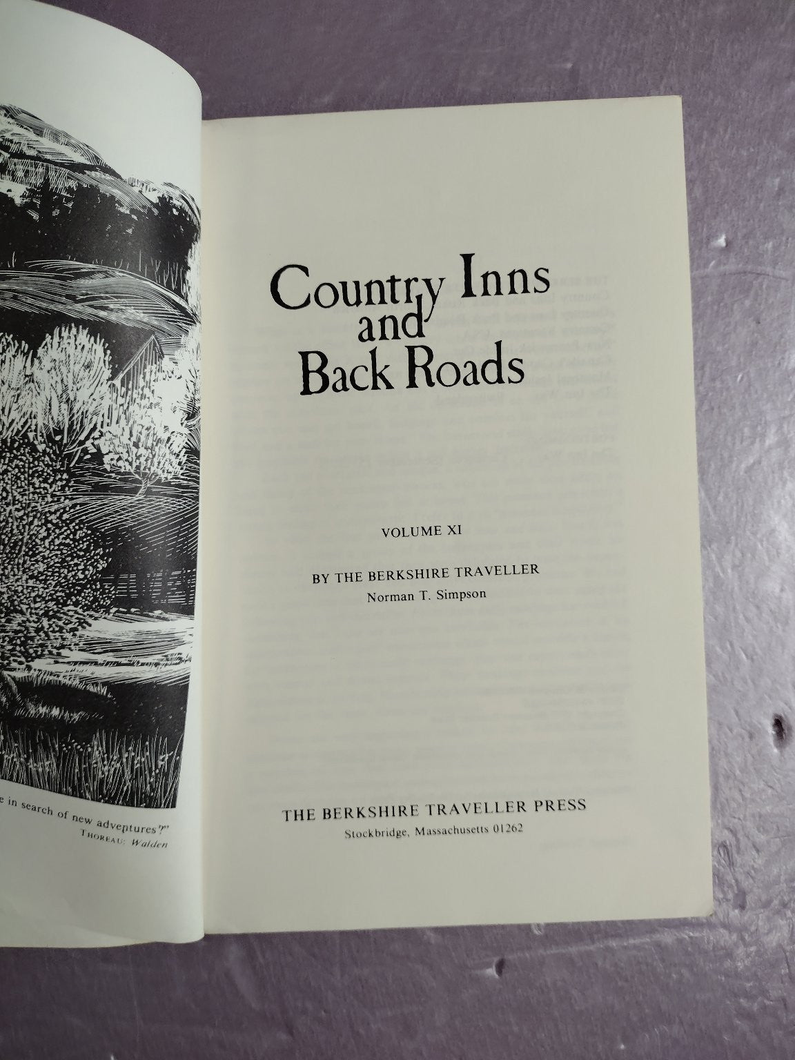 Country Inns and Back Roads Norman T. Simpson 1977 Eleventh Edition Travel