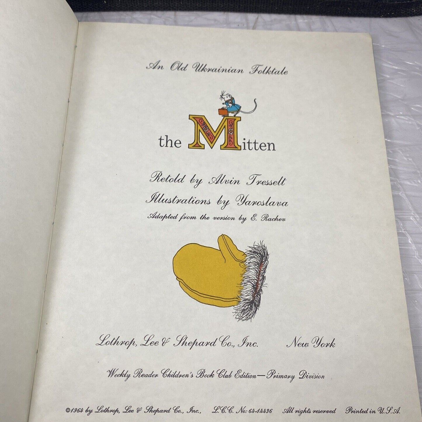 1964-The Mitten By Alvin Tresselt Weekly Reader Book Ukrainian Folk Tale