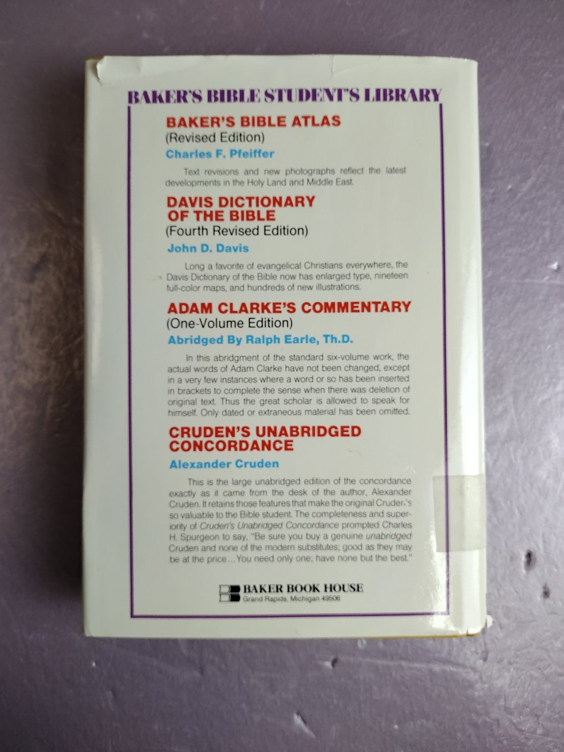 Baker's Bible Atlas Charles F. Pfeiffer 1969 Revised Edition Bible Study Atlas