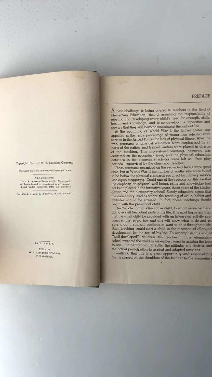 Physical Education Methods for Elementary Schools Sehon 1948 Illustrated