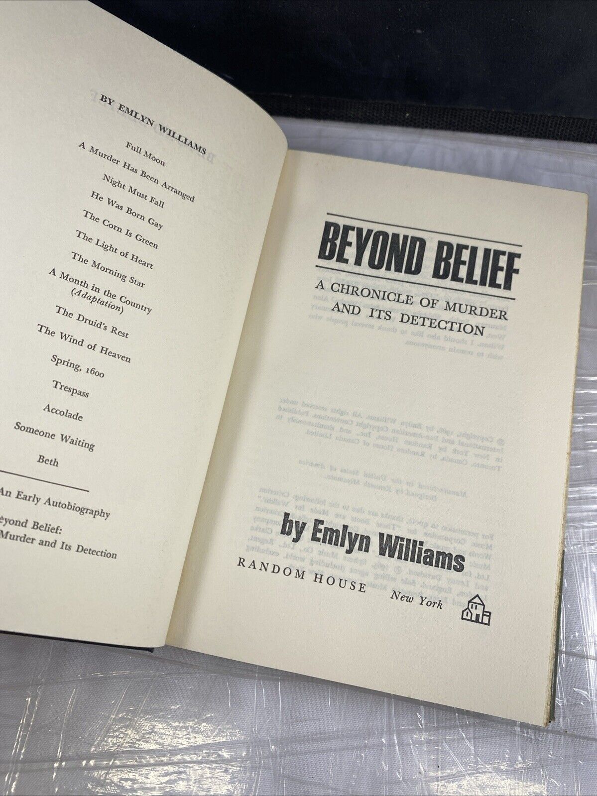 Beyond Belief: a Chronicle of murder and its Detection (HC 1968) Emlyn Williams