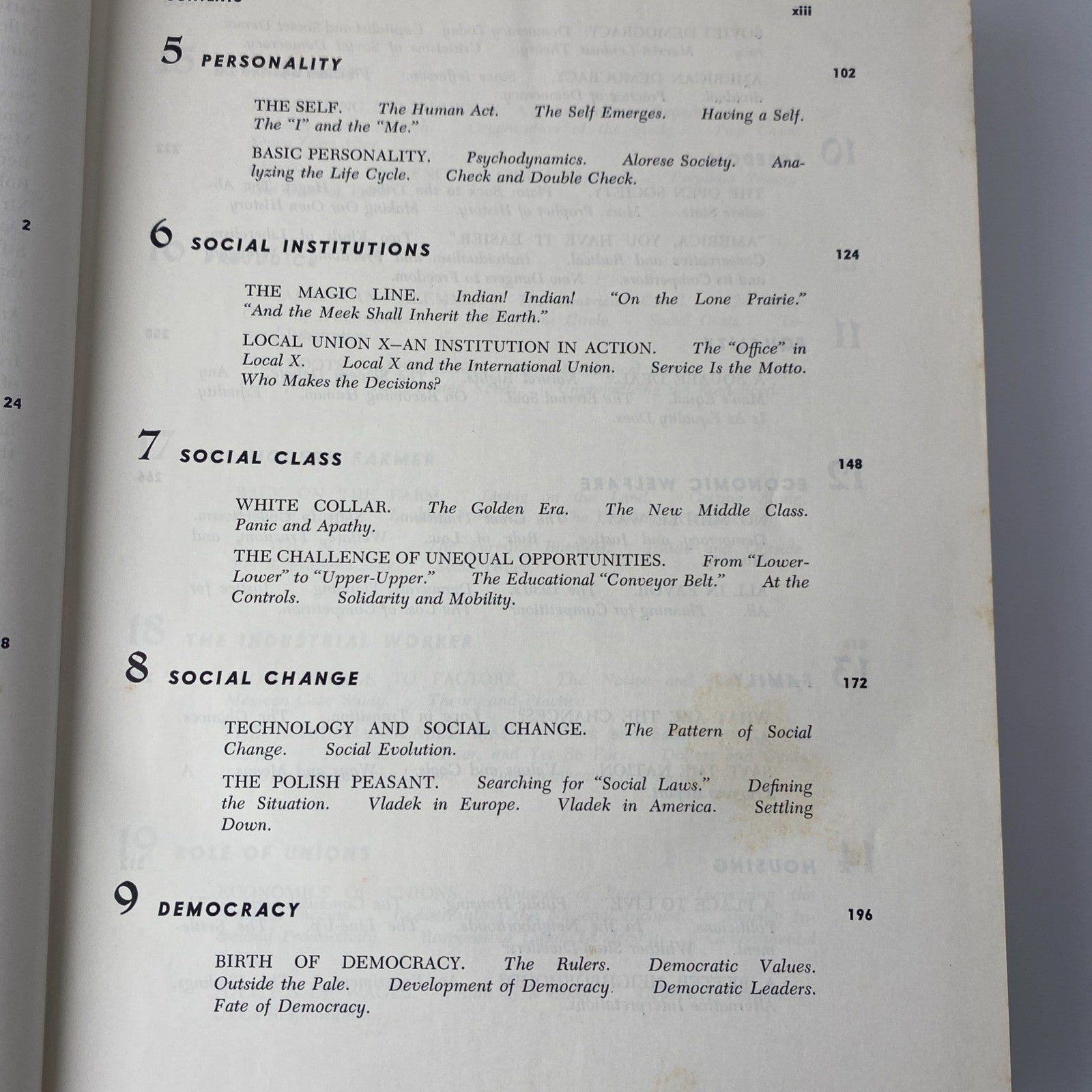 Vintage 60s Sociology History Textbook 1965 Society and Man 7th Edition