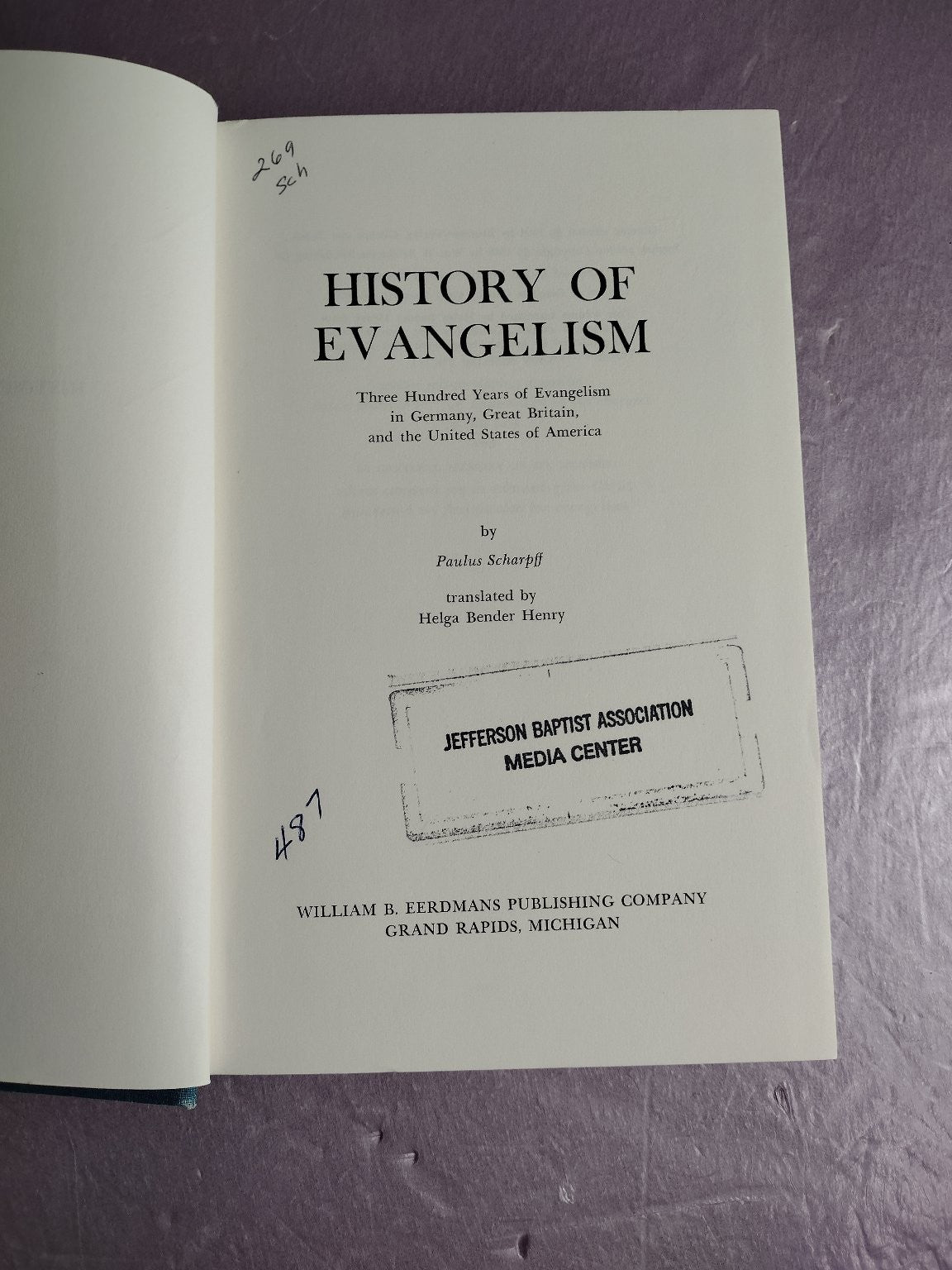 History of Evangelism Scharpff 1966 Christian Theology Religious History