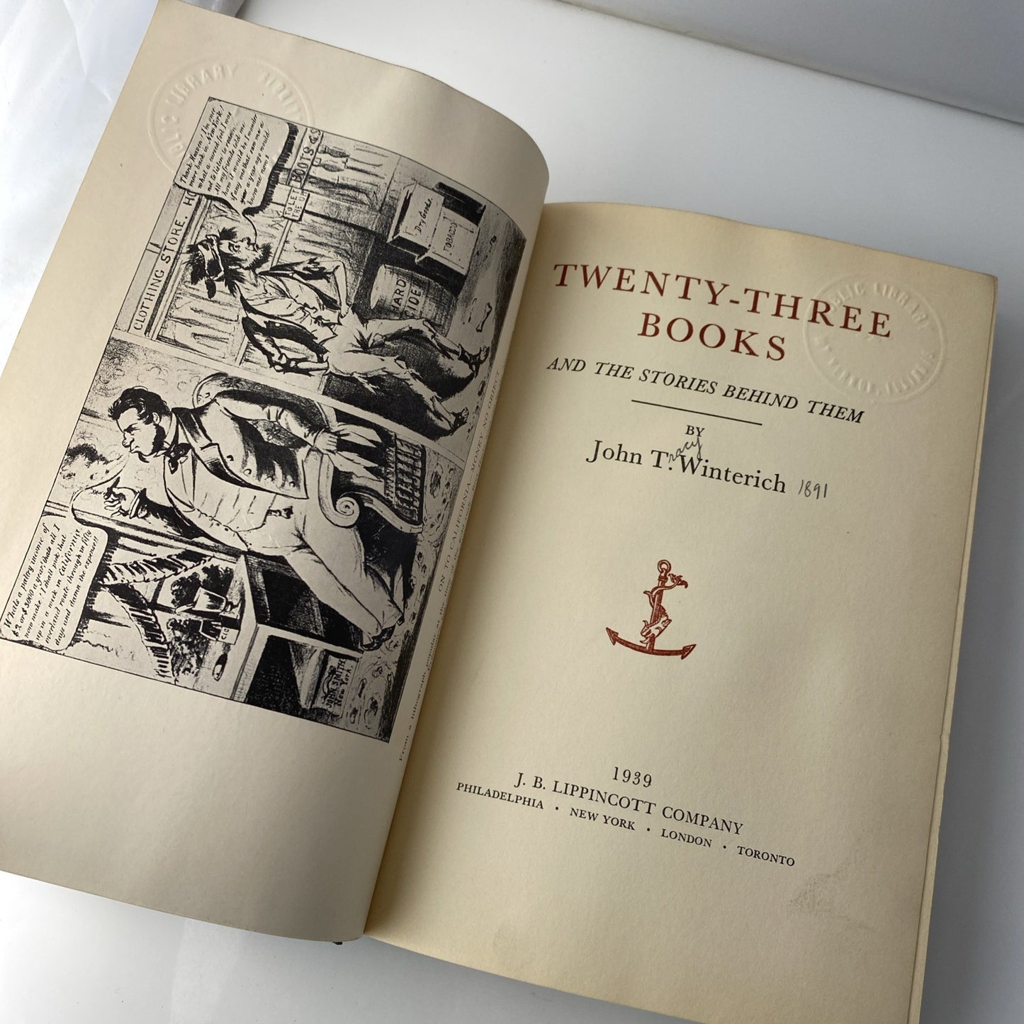 WINTERICH, JOHN TRACY (1891-1970) Twenty-Three Books and the Stories Behind Them