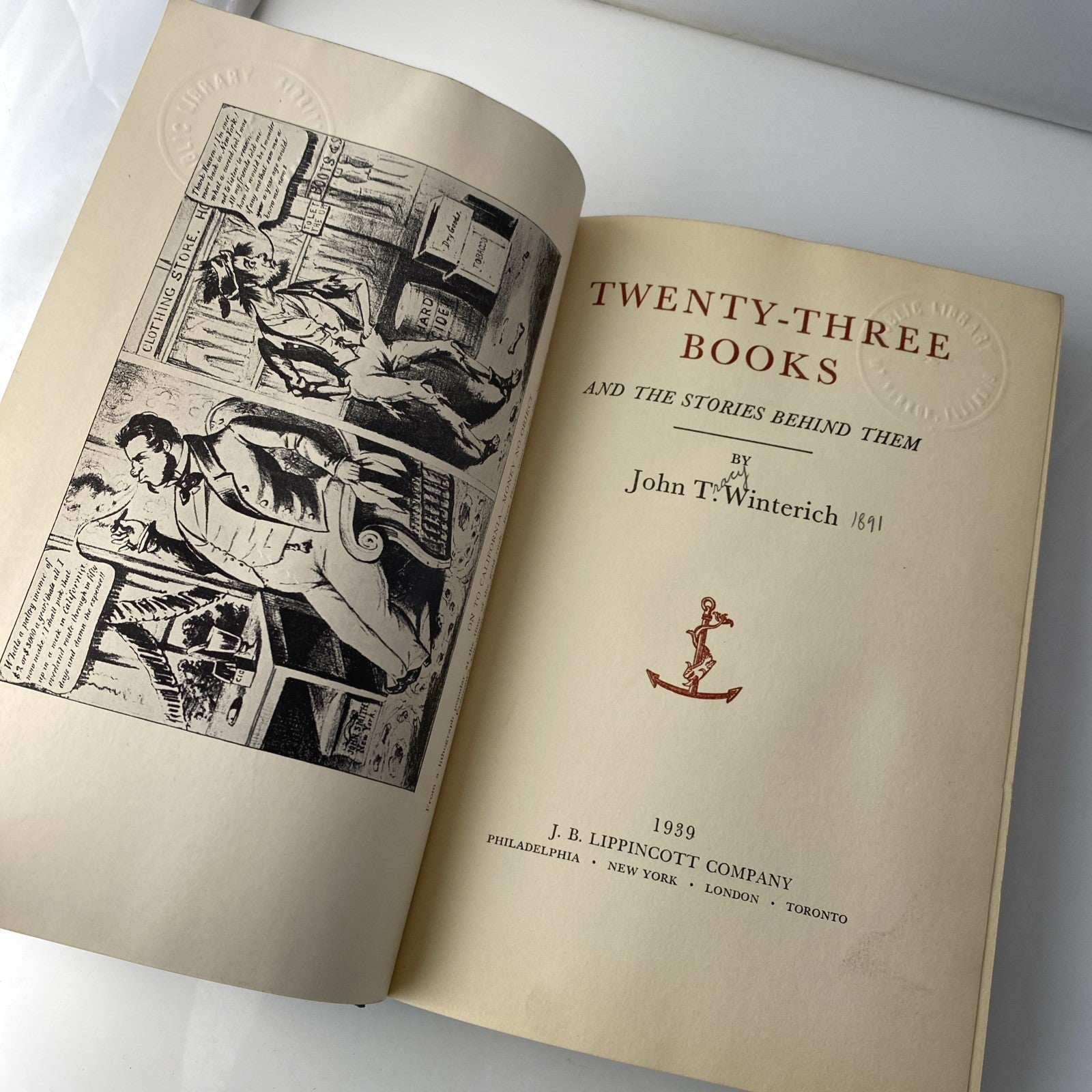 WINTERICH, JOHN TRACY (1891-1970) Twenty-Three Books and the Stories Behind Them