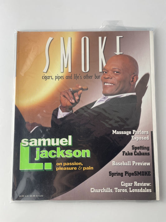 Vintage Smoke Magazine Spring 1998 Samuel L Jackson Cigar Pipe Life Cover