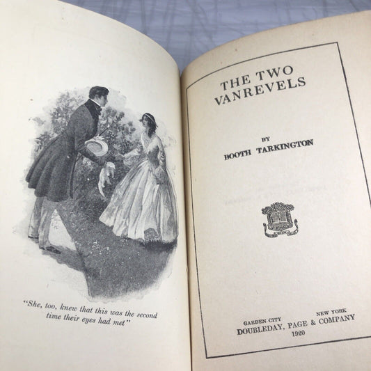 Booth Tarkington The Two Vanrevels Scribner's Sons Illustrated Hardcover 1920