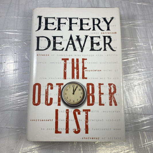 The October List by Deaver, Jeffery Book Club Edition. Very Good Mystery Thrill