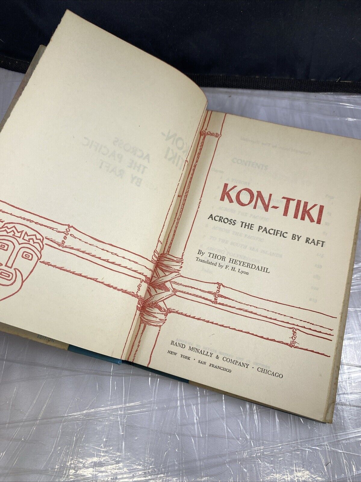 Vintage Kon-Tiki by Thor Heyerdahl 1950 Vintage 50s Sea Travel Story Raft Voyage