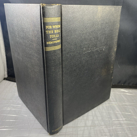 For Whom The Bell Tolls 1940 Hemingway Very Good Condition No DJ Black Cover