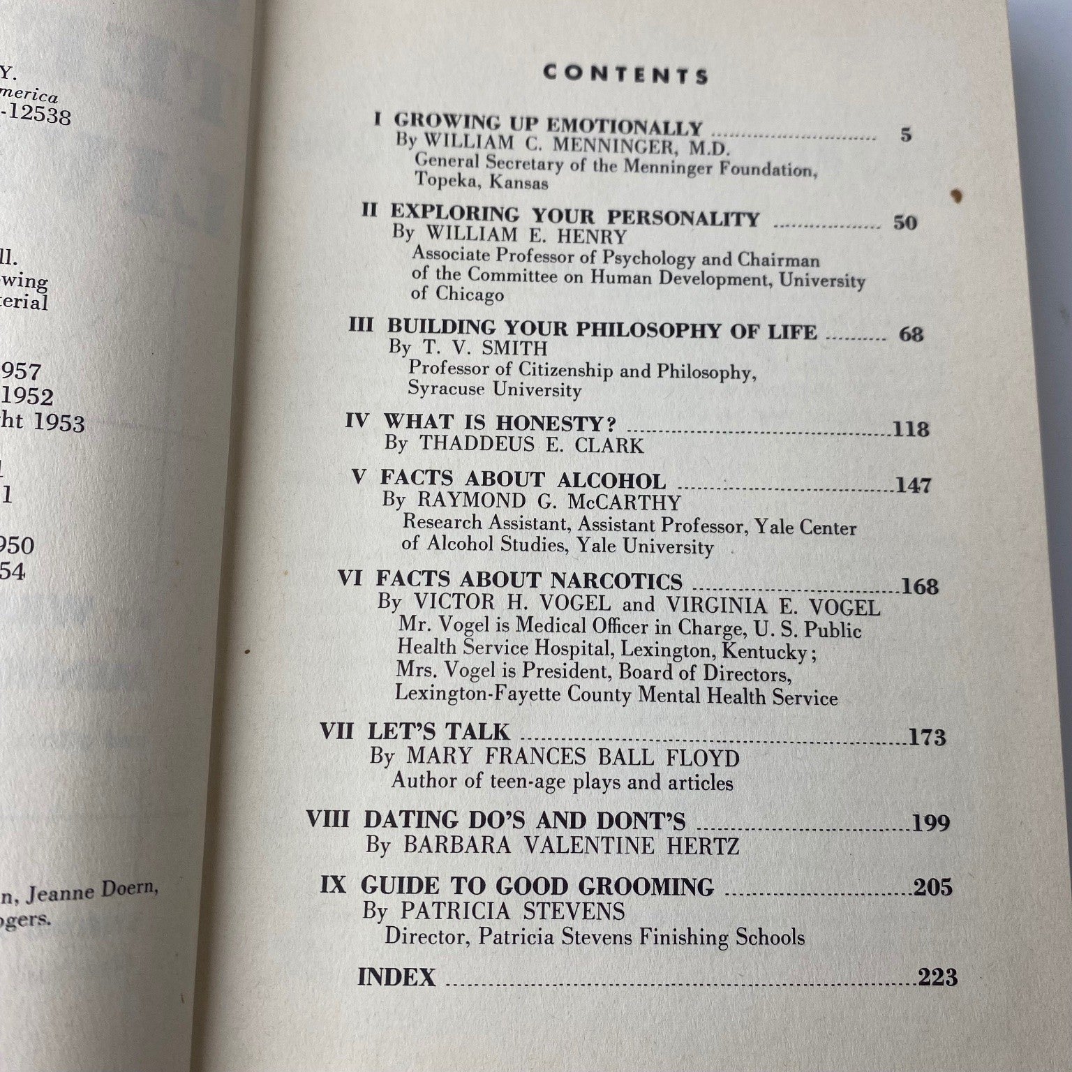 Rare textbook Blueprint for Teen-Age Living William C. Menninger 1958 Sterling