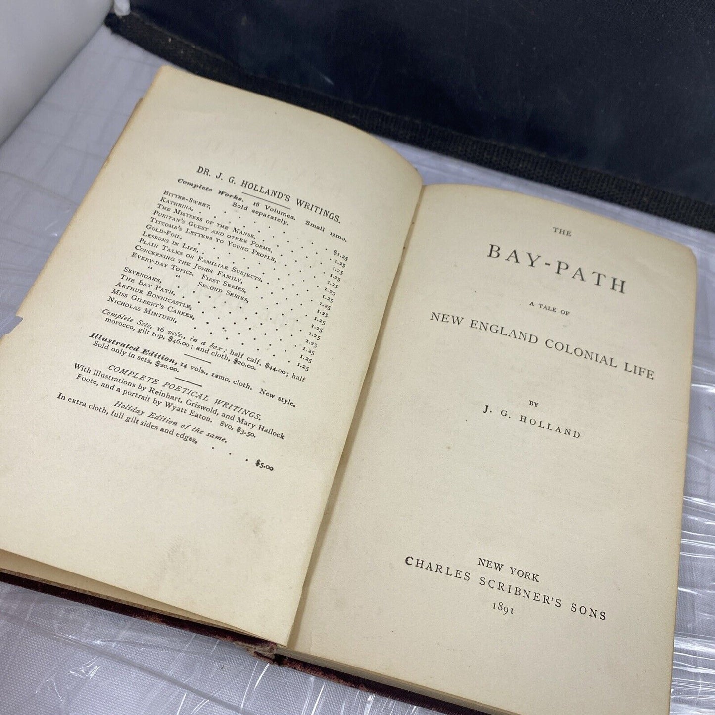 1891 Print Of The Bay Path New England Colonial Life Holland historical Fiction