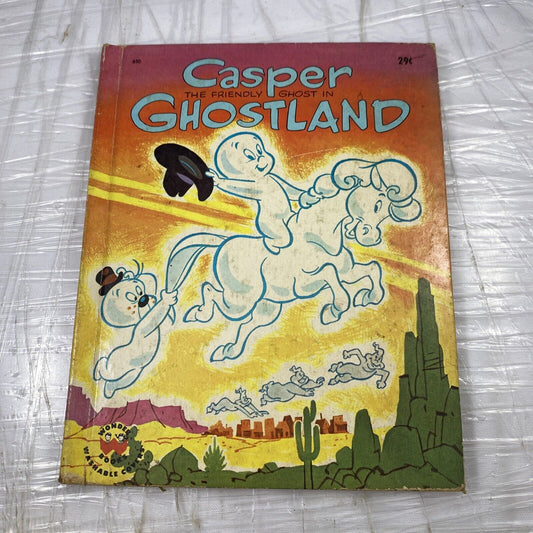 Casper The Friendly Ghost in Ghostland book, 1976, Wonder Books, Harvey Comics