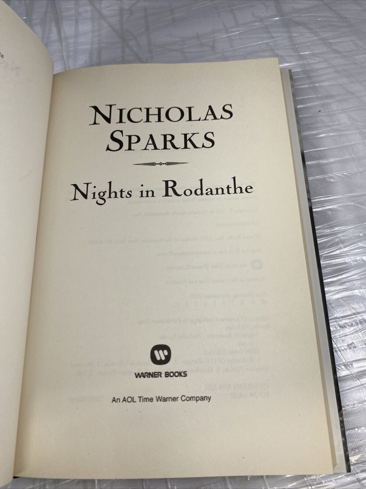 Nights in Rodanthe Nicholas Sparks  Stated First Printing HCDJ EXC 2002 