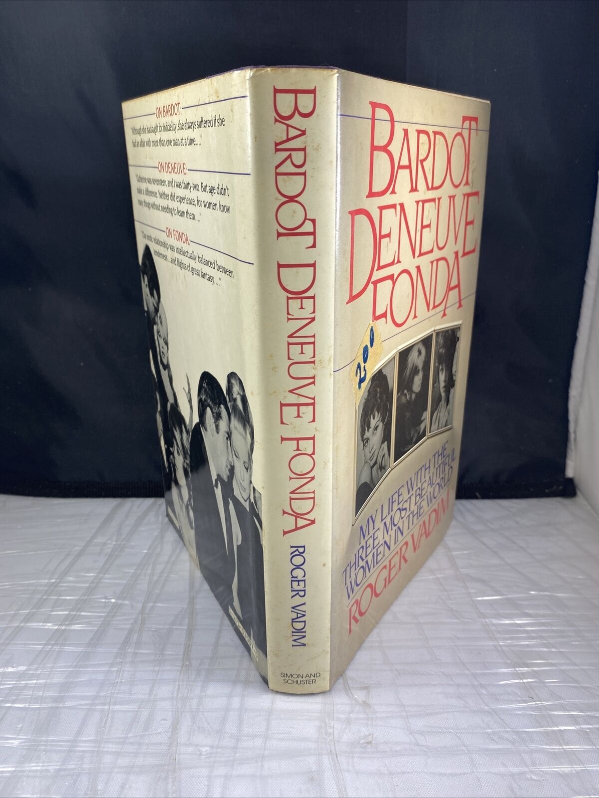 ROGER VADIM - BARDOT, DENEUVE, FONDA - 1ST ED. - 1986 - DJ UNCLIPPED - UNREAD.