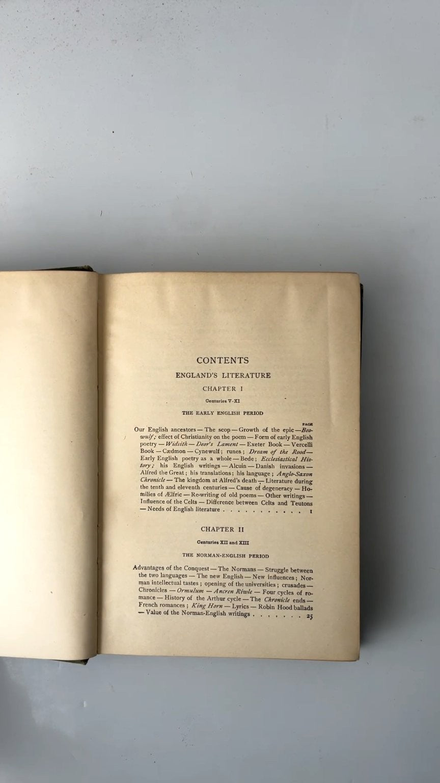 A Short History of England's and America's Literature Eva M. Tappan 1921 Antique