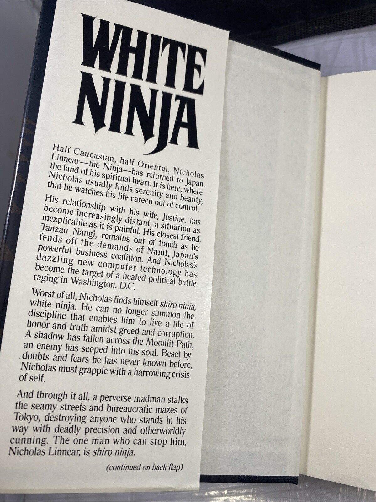 White Ninja - Hardcover By Eric V Lustbader - VERY GOOD NO MARKS