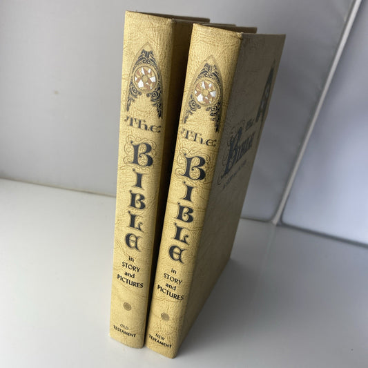 Vintage 2 Set Harold Begbie The Bible Old And New Testament Illustrated