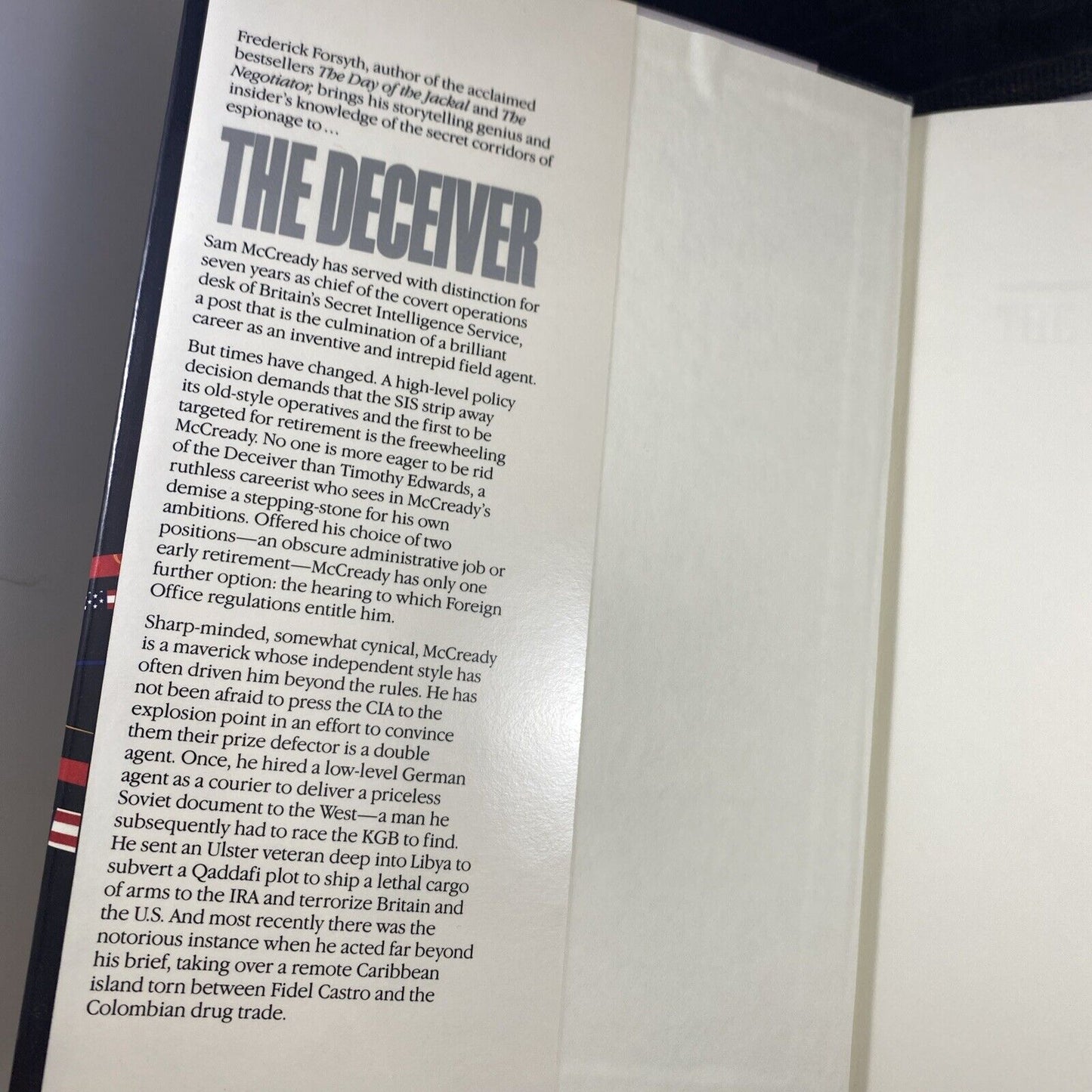 Frederick Forsyth The Deceiver HBDJ 1st BCE Unread VG Unmarked