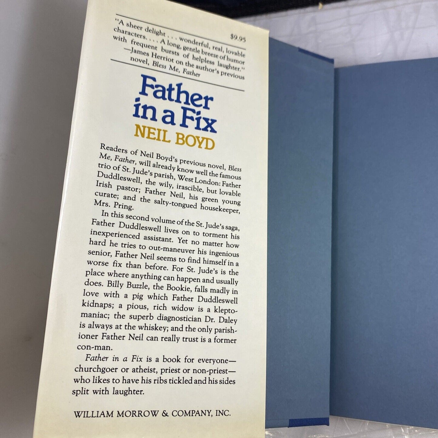 Father in a Fix by Neil Boyd , Hardcover 1979 1st Edition 1st Print Morrow