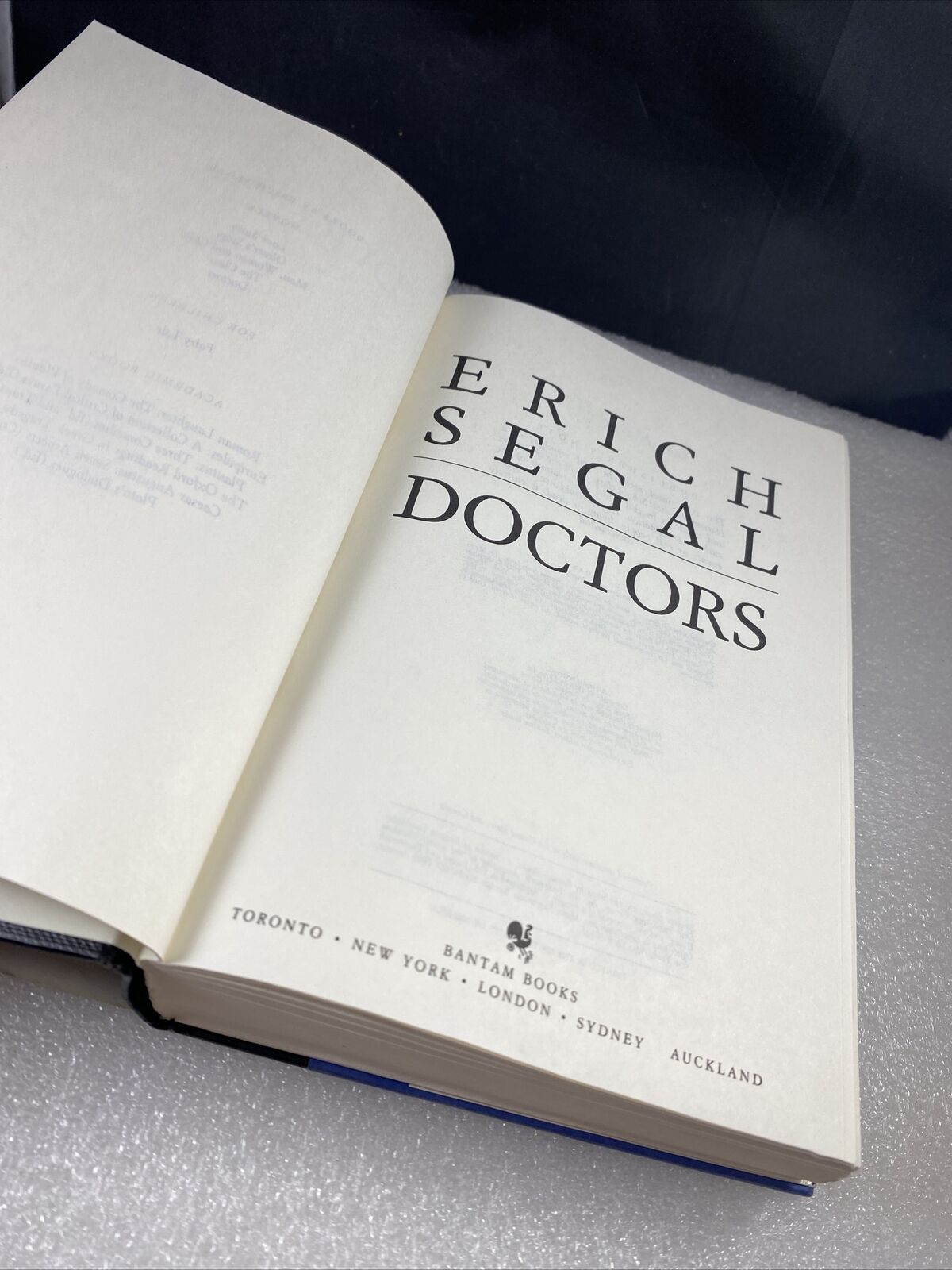 Doctors - Hardcover By Erich Segal - VERY GOOD Book Club Edition Vintage Nonf