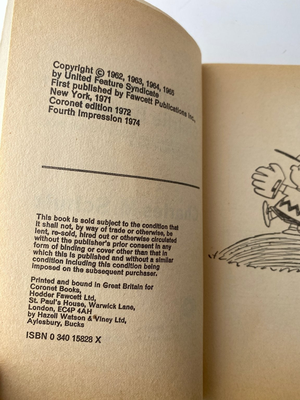 Have It Your Way Charlie Brown Charles M. Schulz 4th Impression 1974