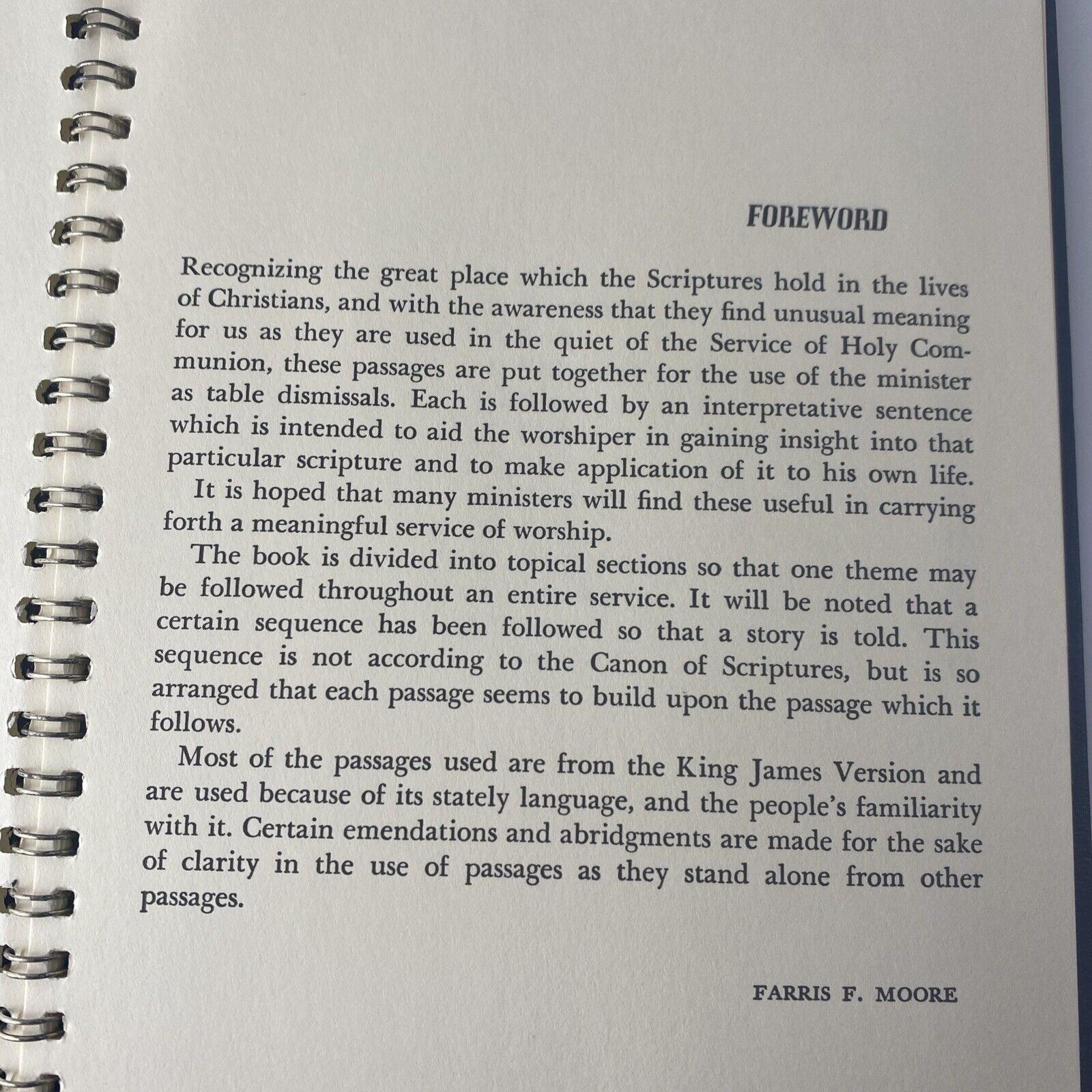 ARISE AND GO IN PEACE by Farris F. Moore 1965 Post-Communion RARE