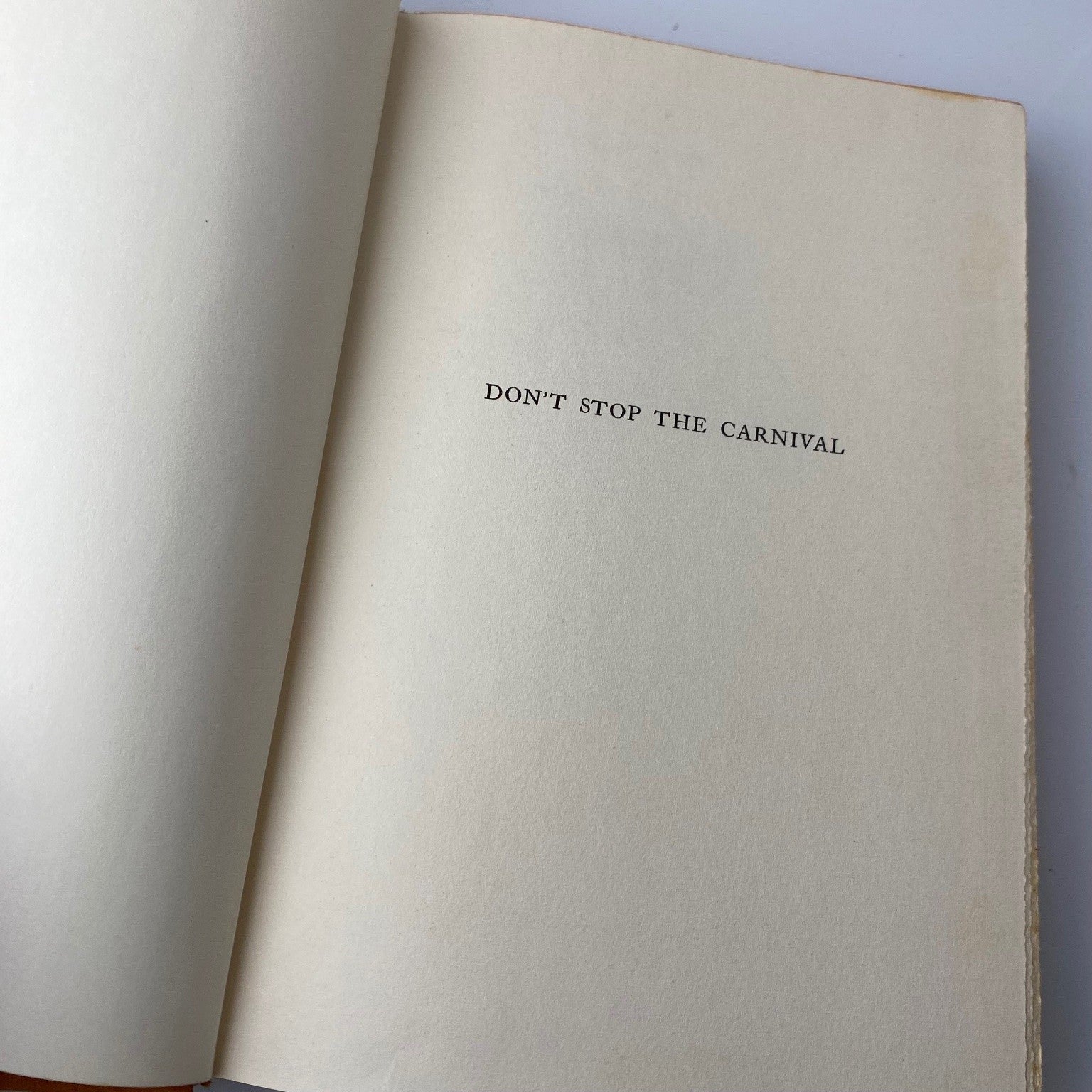 Don't Stop The Carnival Herman Wouk 1965 Book Club Edition Fiction Doubleday