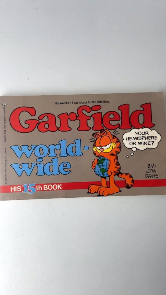 Garfield World-Wide by Jim Davis 1st Edition 1988 Illustrated Comic
